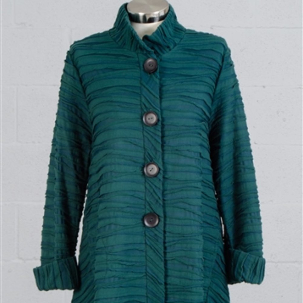 IC Collection 5196J Button Front Swing Jacket